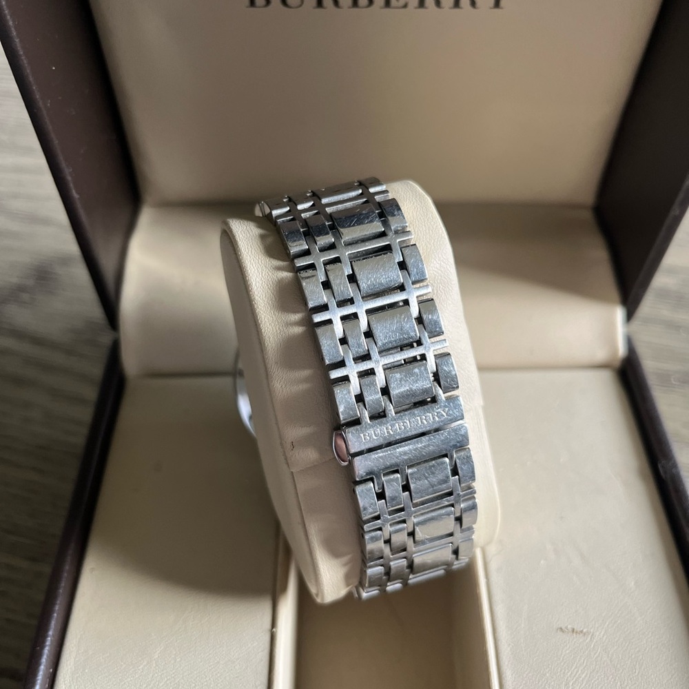 Burberry Silver Architectural Stainless Steel Watch